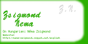 zsigmond nema business card