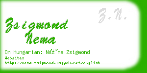 zsigmond nema business card